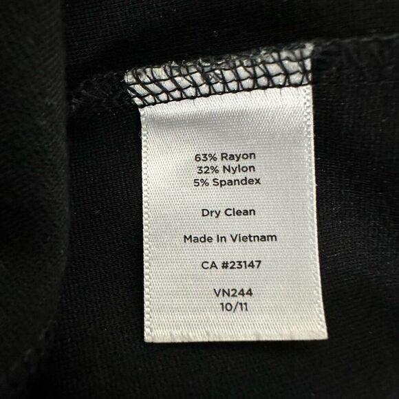 Talbots Black Jersey Knit Sheath Dress size 10 Round Neckline Empire Waist - Picture 6 of 6